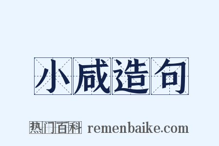 小咸造句是什么意思的图片
